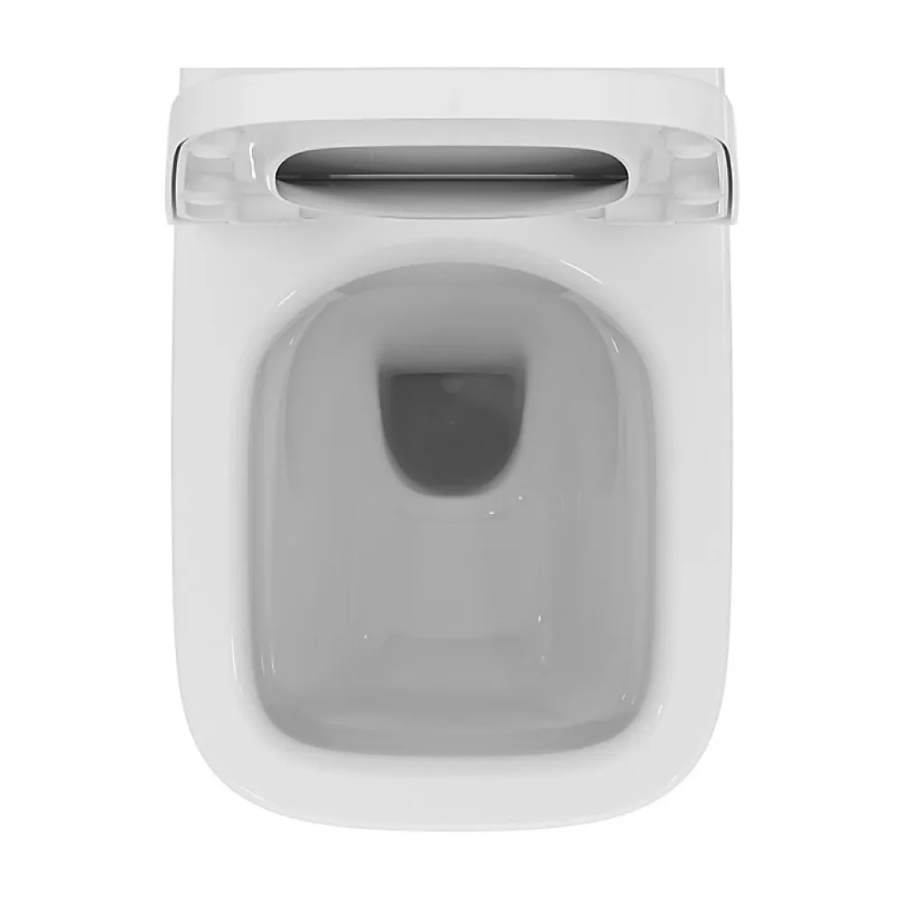 Ideal Standard WC suspendu compact sans bride I.Life S RimLS+ avec abattant frein de chute