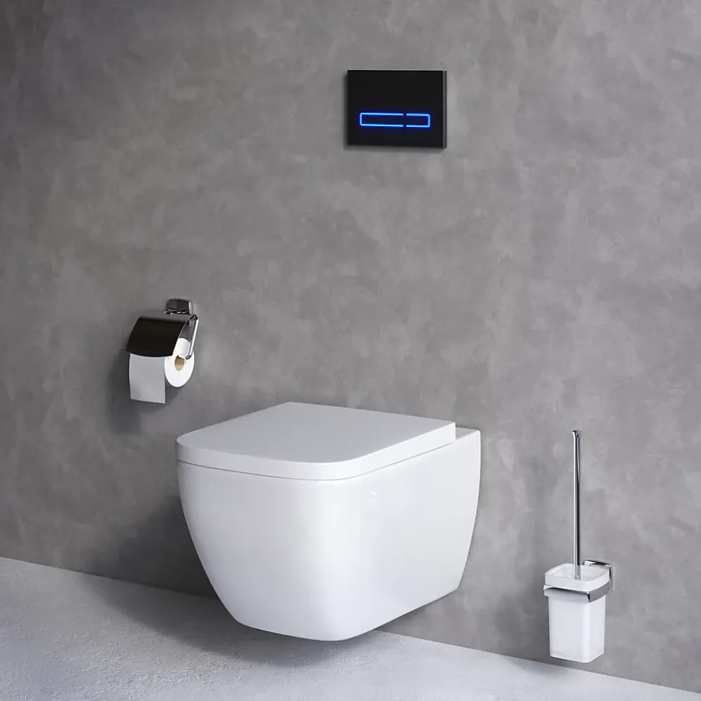 Wc Suspendu|Am.Pm Europe WC suspendu céramique sans bride cuvette WC suspendu sans bord FlashClean abattant amov. frein chute softclose blanc AM.PM Gem