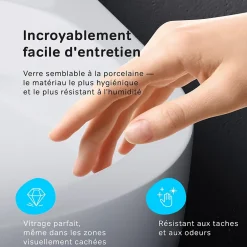 Wc Suspendu|Am.Pm Europe WC suspendu céramique sans bride cuvette WC suspendu sans bord FlashClean abattant amov. frein chute softclose blanc AM.PM Func