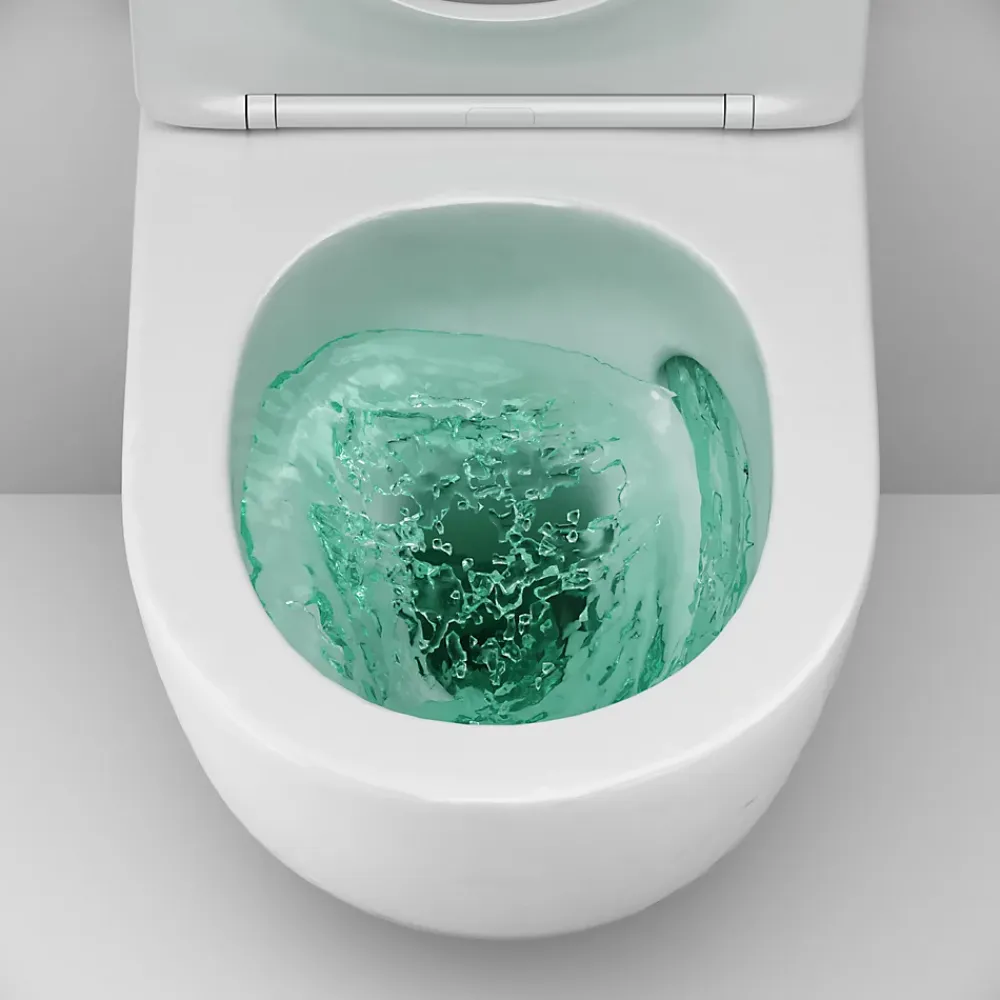 Wc Suspendu|Am.Pm Europe WC suspendu céramique sans bride cuvette WC suspendu sans bord AquaSpin abattant amov. frein chute softclose, blanc AM.PM Like