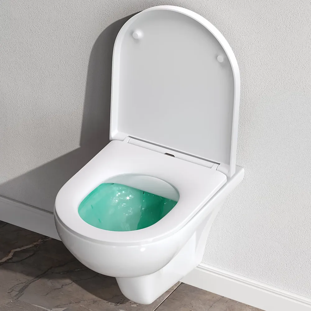Wc Suspendu|Am.Pm Europe WC suspendu céramique sans bride cuvette WC suspendu sans bord FlashClean abattant amov. frein chute softclose blanc AM.PM Hit