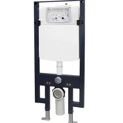 Bernstein WC suspendu noir Toilettes bâti-support pack économique - B-8030 - plaque de déclenchement Modèle 4111 satin