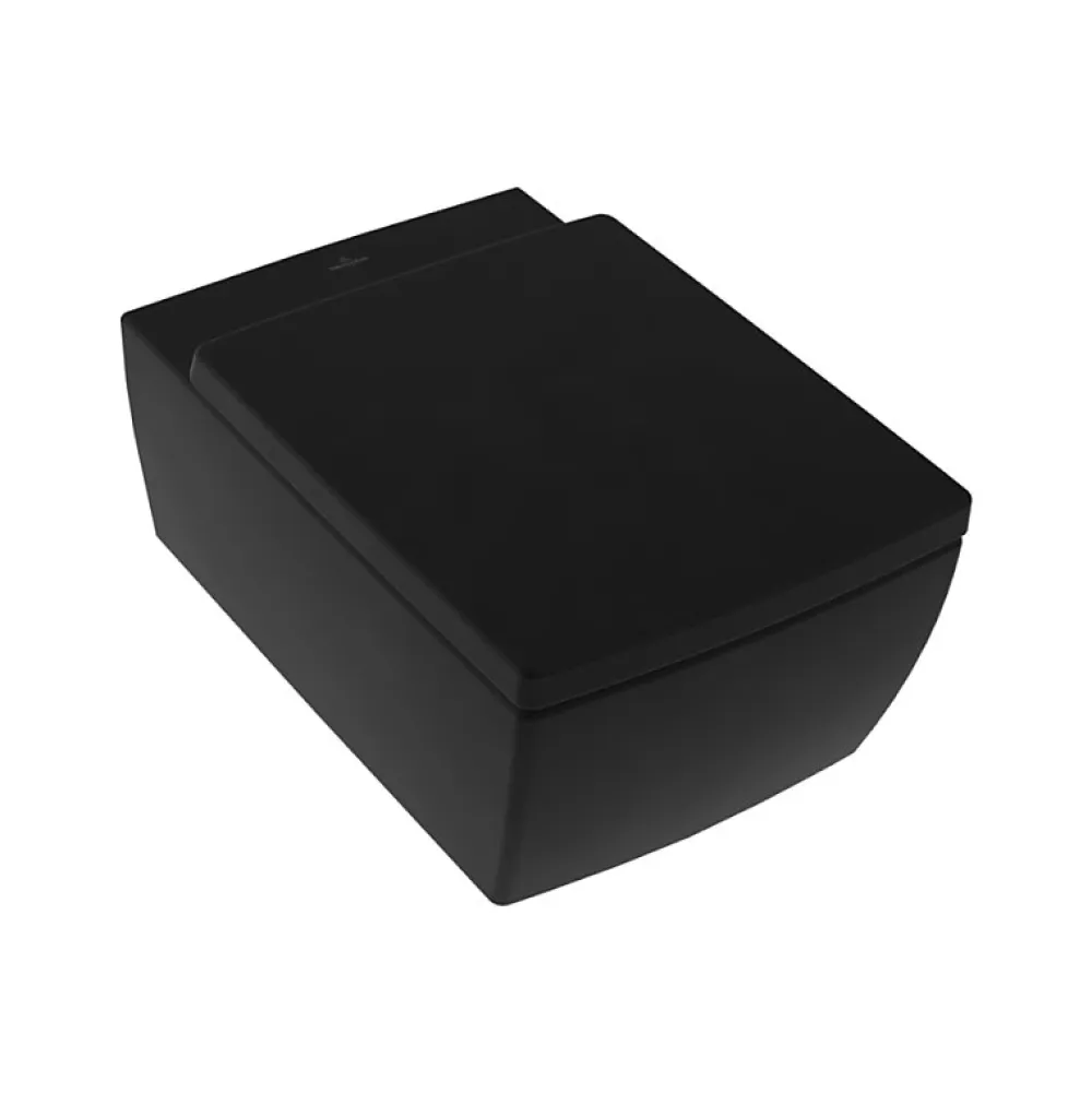 Wc Suspendu|Villeroy & Boch WC suspendu sans bride VILLEROY ET BOCH Memento 2.0 avec abattant Pure Black