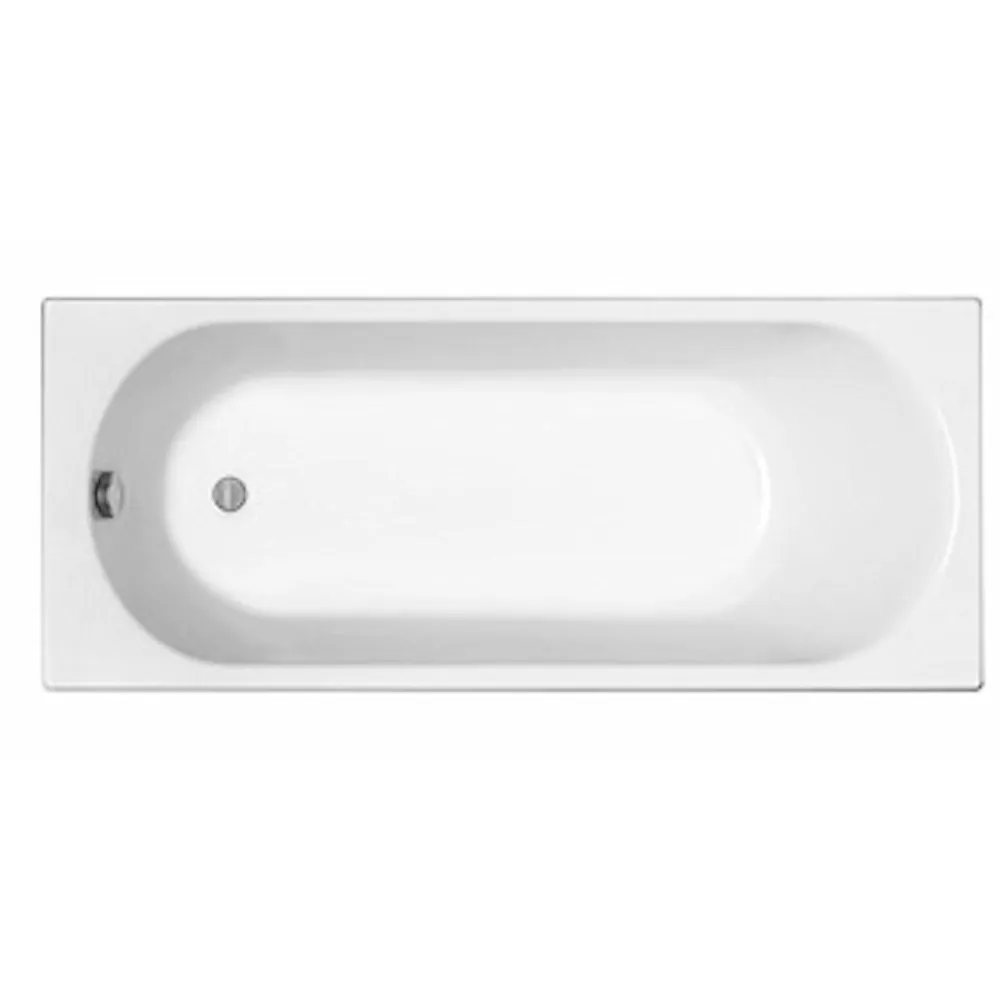Kolo by Geberit 160x70 cm Ensemble baignoire Opal Plus universelle +Pare baignoire pliable, 2 volets chrome + pieds (XWP1260000-SETP2)