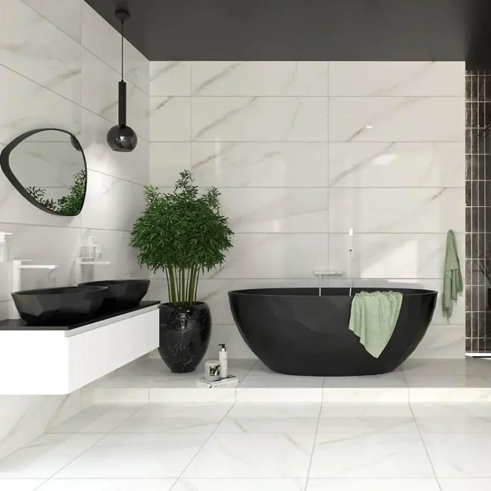 Swiss Aqua Technologies 51x80 cm Purity miroir suspendu asymétrique, cadre en aluminium, noir (SATZPURAS5180CE)