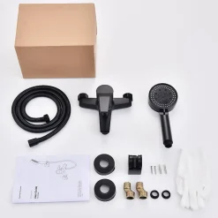 Homelody 2x Robinet Salle de Bain Haut Bec Pivotant Vasque Mitigeur de Lavabo Noir Mat Robinet en Inox SS304 pour Salle de Bain