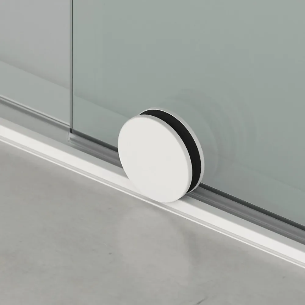 Porte De Douche|Swiss Aqua Technologies X-MOTION Porte de douche 110x200cm Coulissante, anticalcaire avec profilé blanc (SATBWIXM110NIKAB)