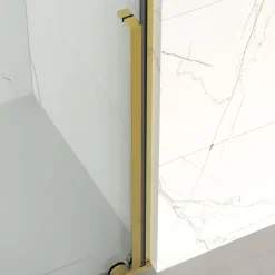 Swiss Aqua Technologies X-MOTION Porte de douche 120x200cm Coulissante, anticalcaire avec profilé Or brillant (SATBWIXM120NIKAZ)