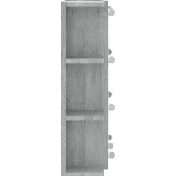 zmh Armoire à miroir avec LED Sonoma gris 70x16,5x60 cm