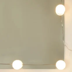 zmh Armoire à miroir avec LED Chêne marron 90x31,5x62 cm