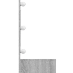Meuble Wc|zmh Armoire à miroir avec LED Sonoma gris 90x31,5x62 cm