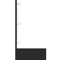 Meuble Wc|zmh Armoire à miroir avec LED noir 90x31,5x62 cm