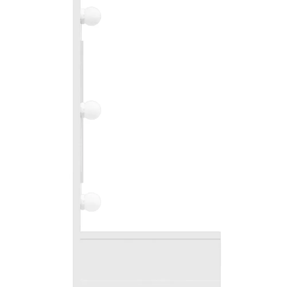 zmh Armoire à miroir avec LED Blanc brillant 90x31,5x62 cm