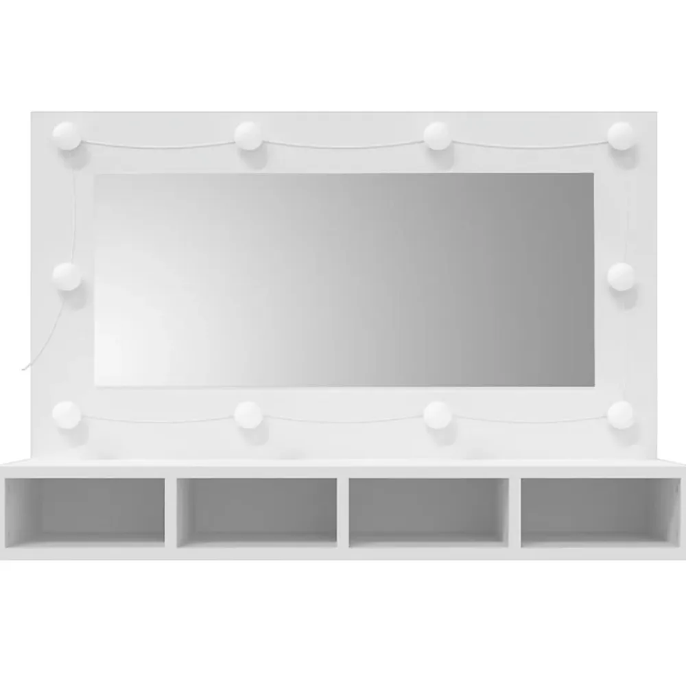 zmh Armoire à miroir avec LED blanc 90x31,5x62 cm