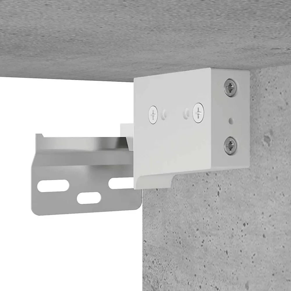 zmh Armoire à miroir de bain Gris béton 80x20,5x64 cm Aggloméré