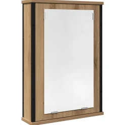 Meuble Wc|zmh Armoire à miroir de salle de bain chêne artisanal 42x12x60 cm