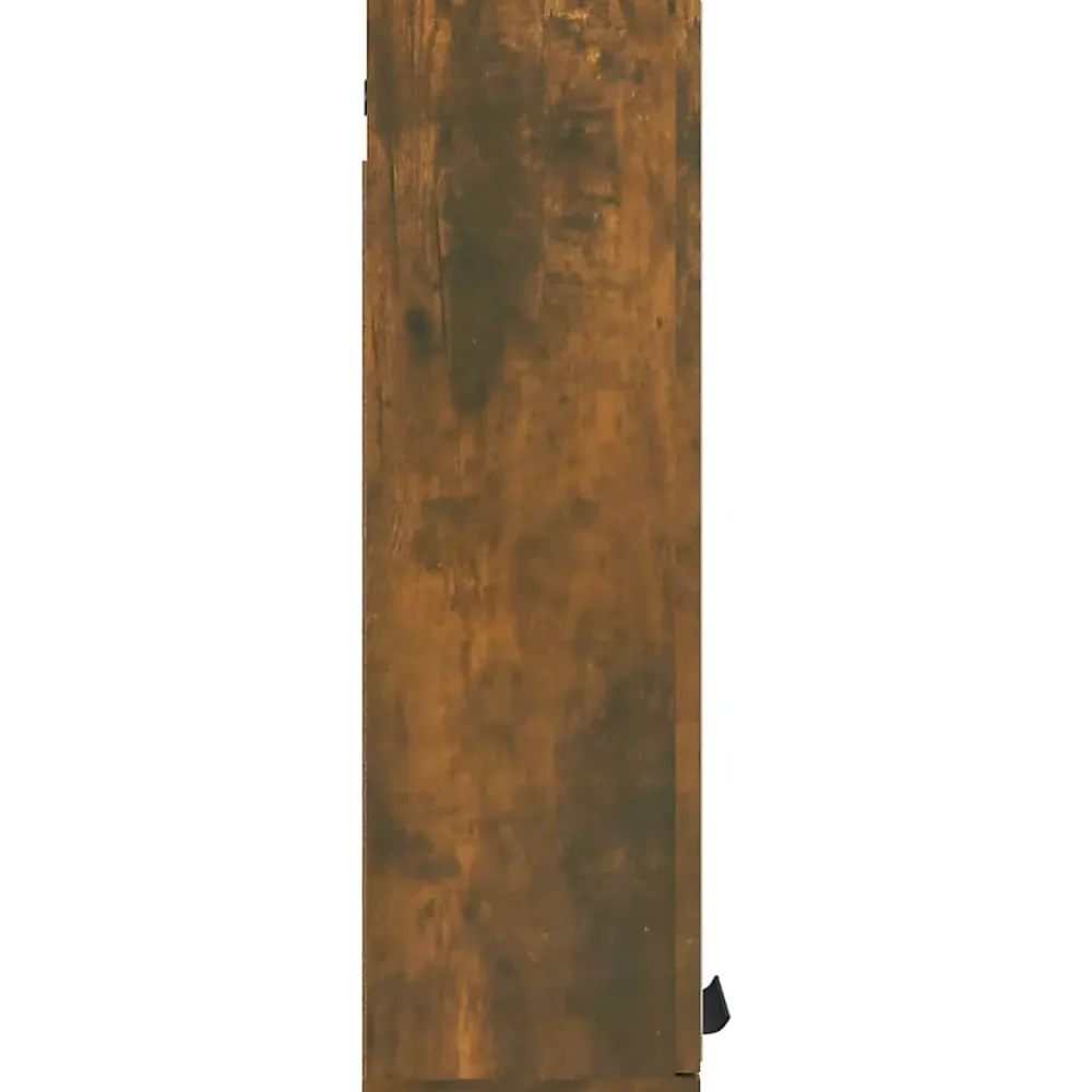 zmh Armoire à miroir de salle de bain Chêne fumé 64x20x67 cm