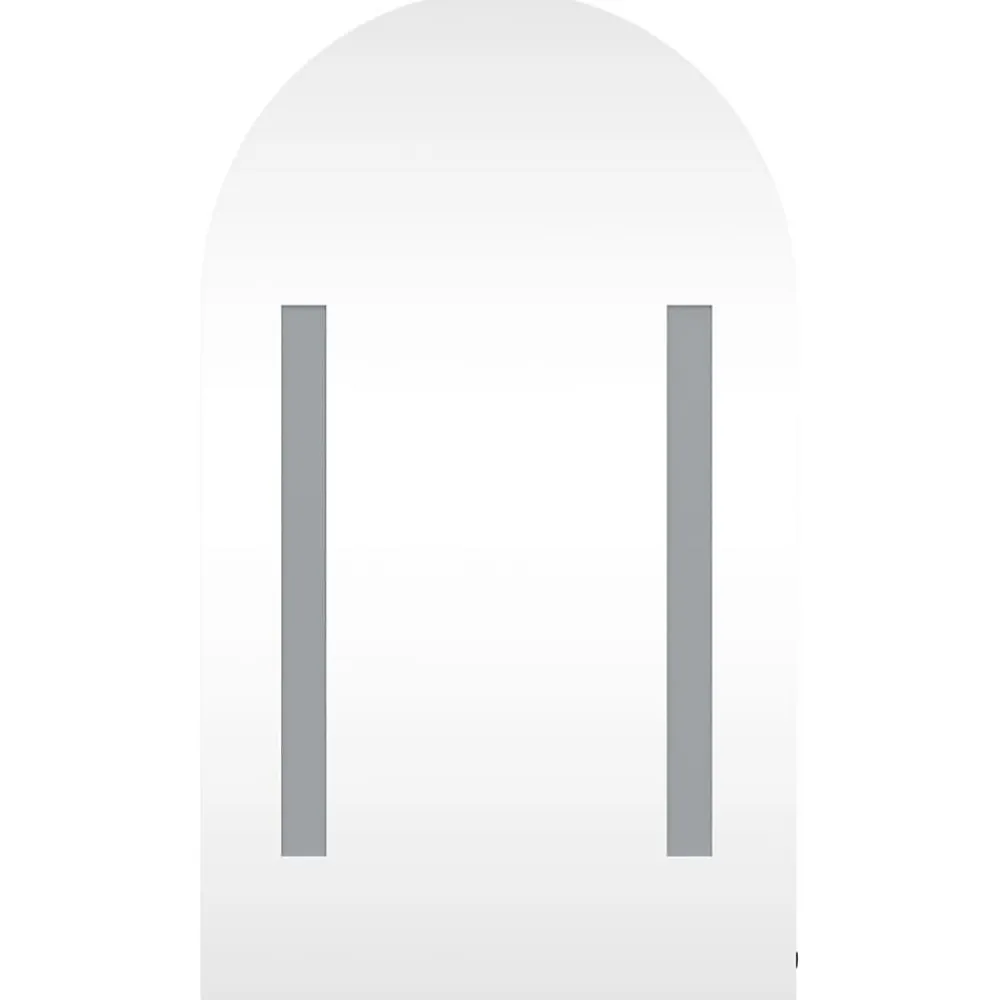 zmh Armoire de bain à miroir avec LED arquée blanc 42x13x70 cm