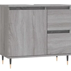 Meuble Wc|zmh Armoire de bain sonoma gris 65x33x60 cm bois d'ingénierie