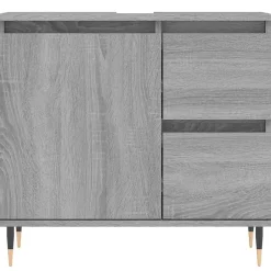 Meuble Wc|zmh Armoire de bain sonoma gris 65x33x60 cm bois d'ingénierie