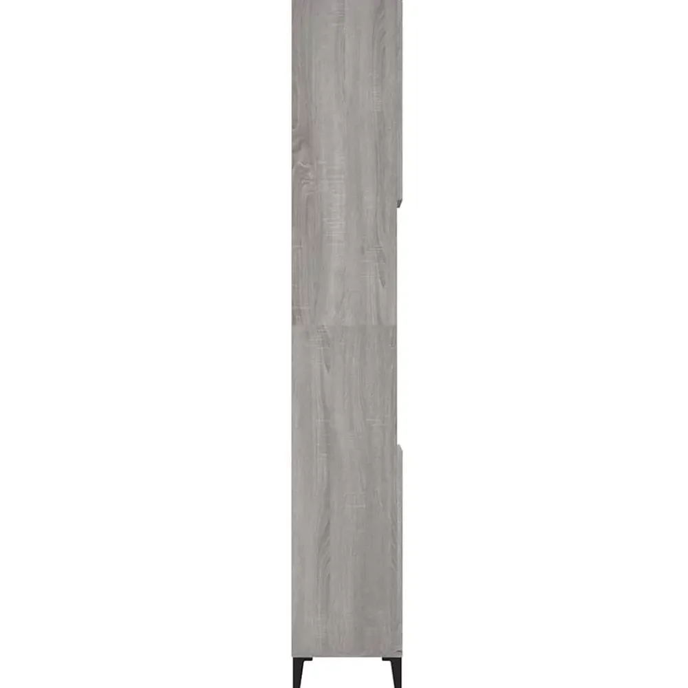 Meuble Wc|zmh Armoire de bain sonoma gris 30x30x190 cm bois d'ingénierie