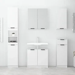 zmh Armoire de salle de bain murale Blanc 32x20x67 cm