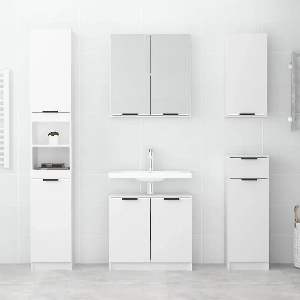 zmh Armoire de salle de bain murale Blanc 32x20x67 cm