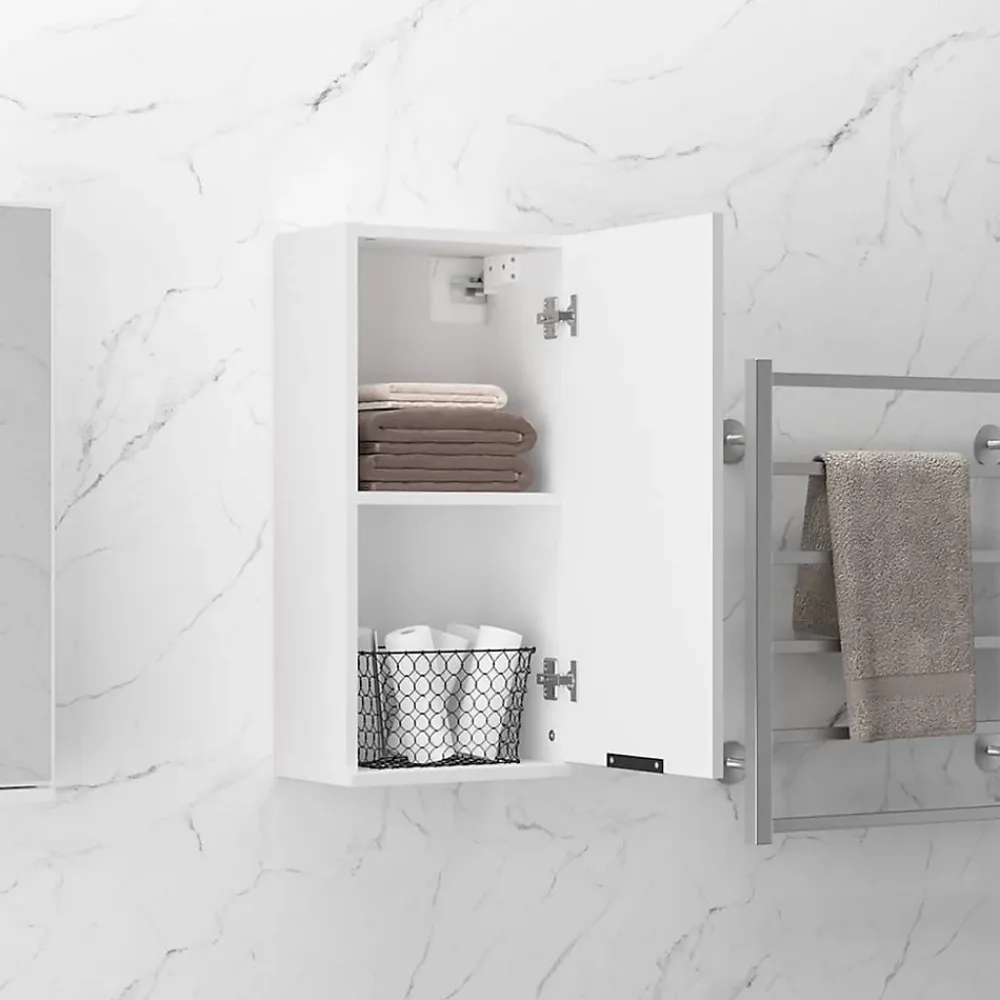 zmh Armoire de salle de bain murale Blanc 32x20x67 cm