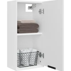 zmh Armoire de salle de bain murale Blanc 32x20x67 cm