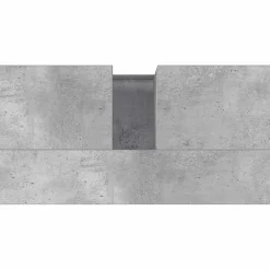 zmh Armoire de salle de bain gris béton 65x33x60 cm