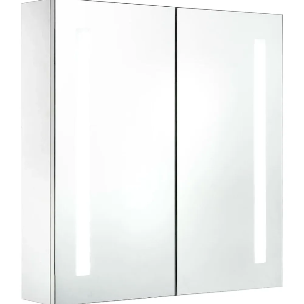 zmh Armoire de salle de bain à miroir LED 60x14x62 cm