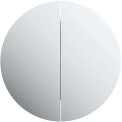 Meuble Wc|zmh Armoire de salle de bain miroir rond et LED Blanc 47x47x17,5 cm