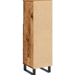 Meuble Wc|zmh Armoire de salle de bain vieux bois 30x30x100cm bois ingénierie