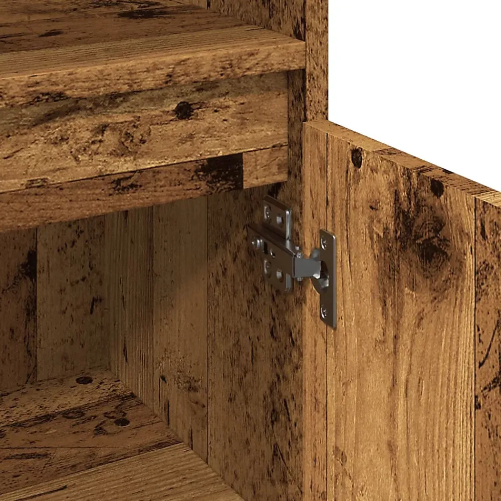 Meuble Wc|zmh Armoire de salle de bain vieux bois 30x30x100cm bois ingénierie