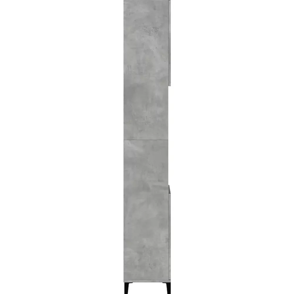 Meuble Wc|zmh Armoire de salle de bain gris béton 30x30x190 cm
