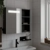 Meuble Wc|zmh Armoire de salle de bain à miroir avec LED noir 60x13x52 cm