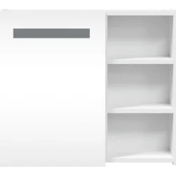 Meuble Wc|zmh Armoire de salle de bain à miroir avec LED blanc 60x13x52 cm