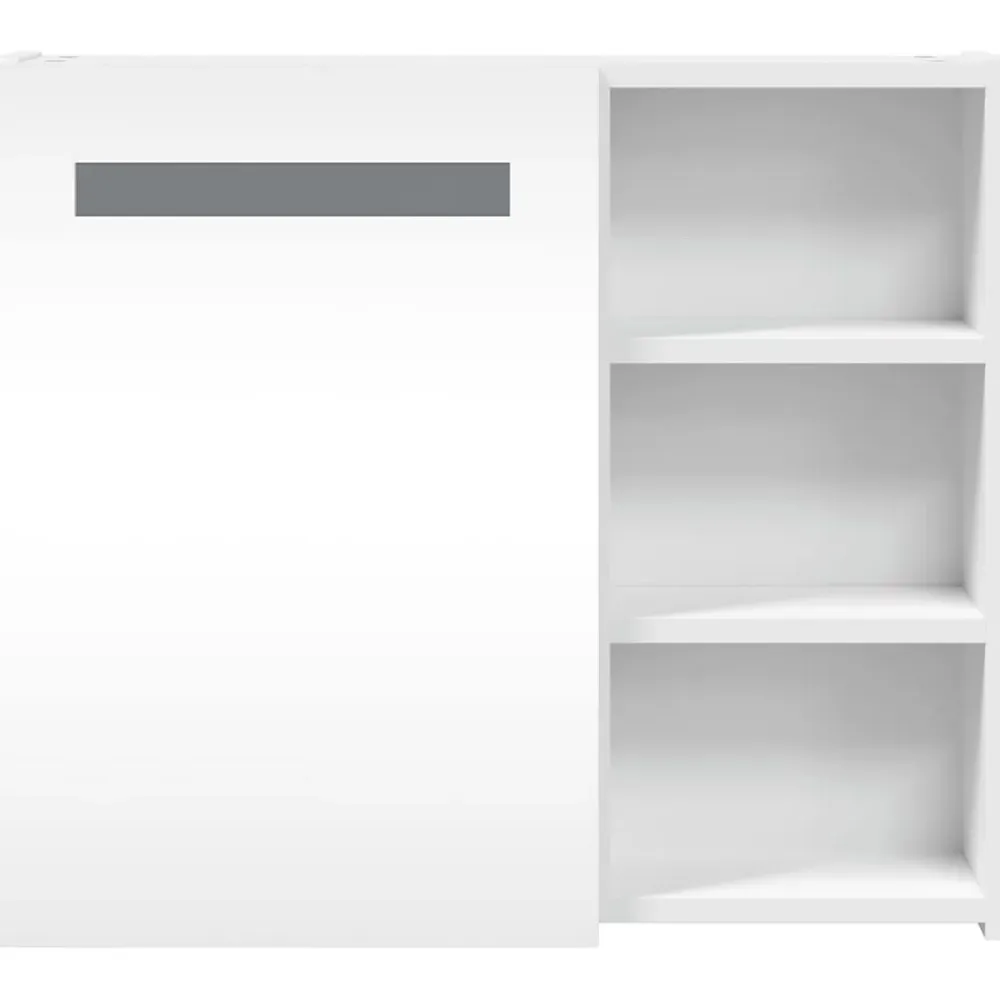 Meuble Wc|zmh Armoire de salle de bain à miroir avec LED blanc 60x13x52 cm