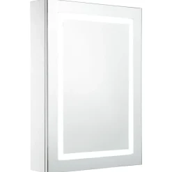 zmh Armoire de salle de bain à miroir LED 50x13x70 cm
