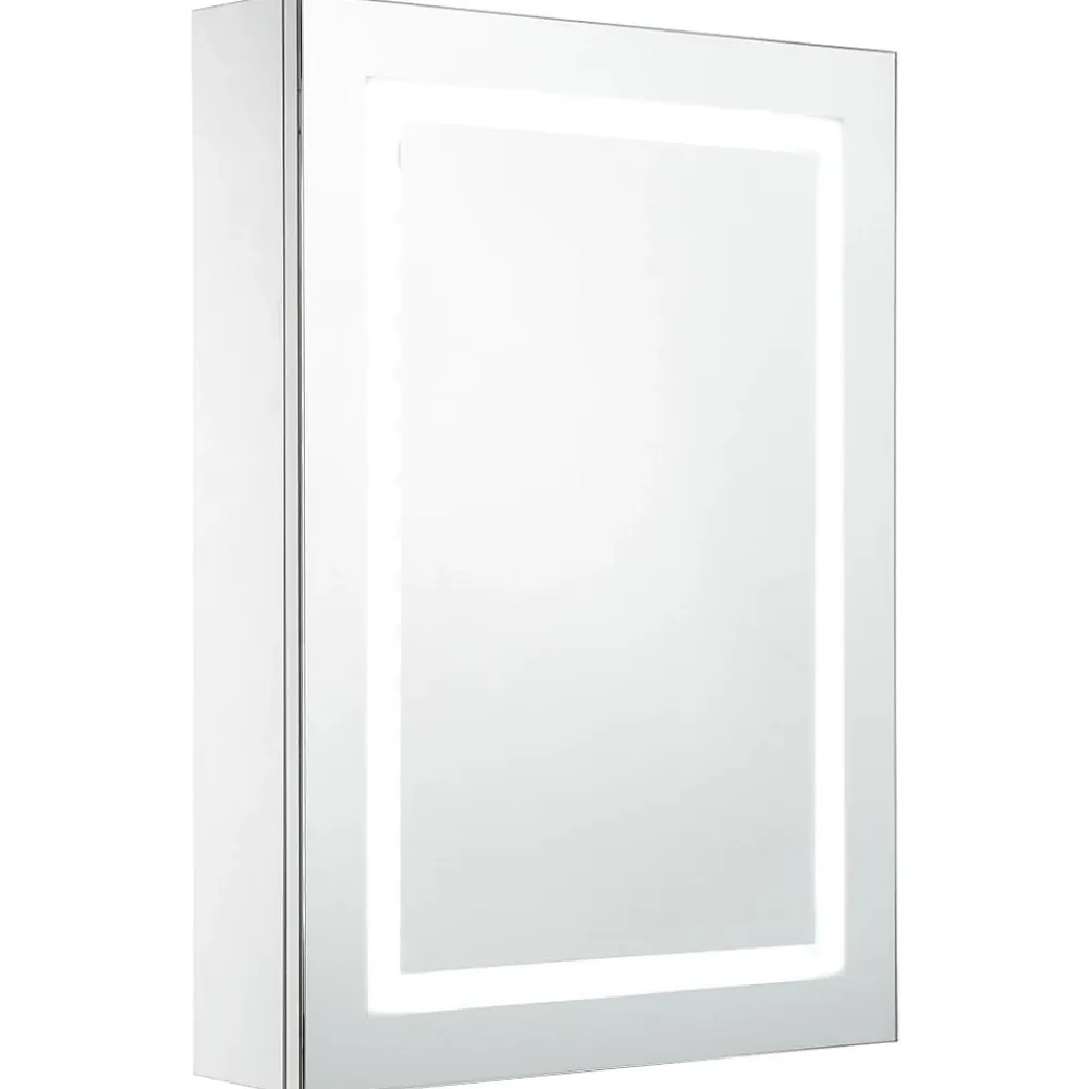 zmh Armoire de salle de bain à miroir LED 50x13x70 cm