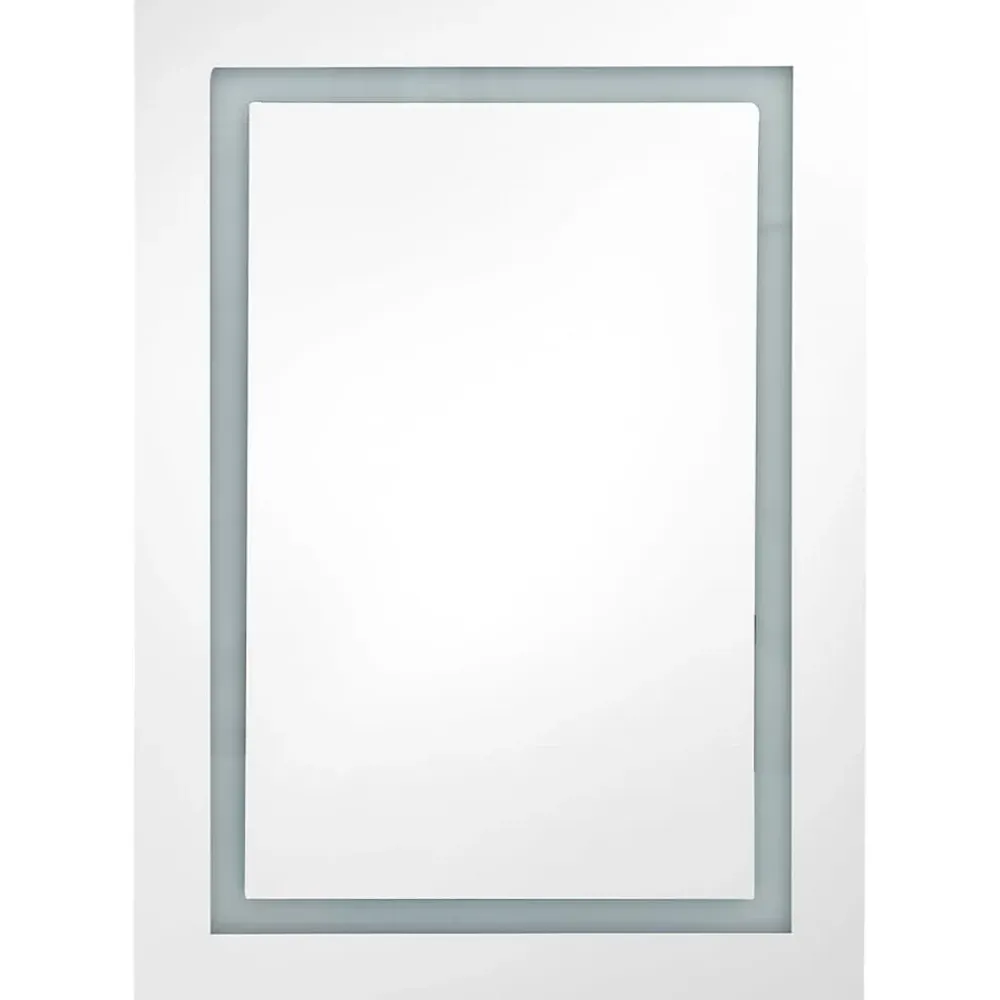 zmh Armoire de salle de bain à miroir LED 50x13x70 cm