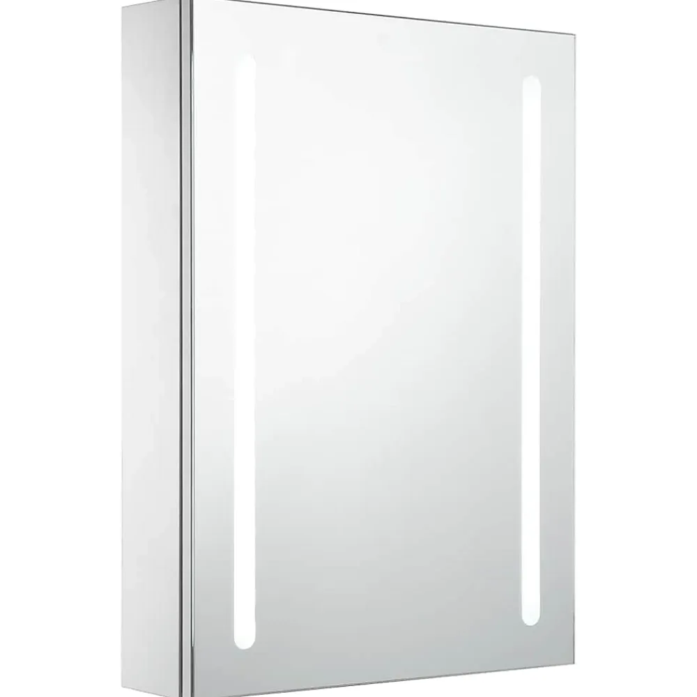 zmh Armoire de salle de bain à miroir LED 50x13x70 cm