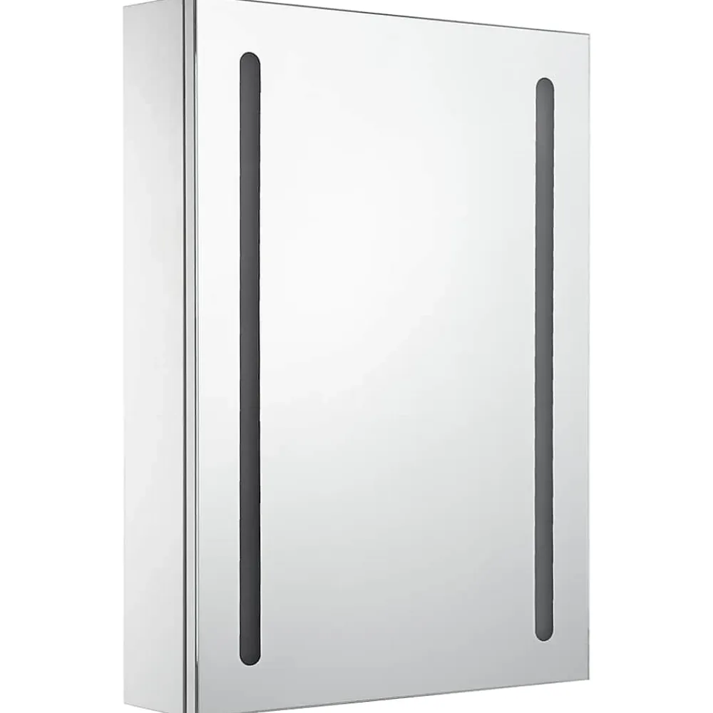 zmh Armoire de salle de bain à miroir LED 50x13x70 cm