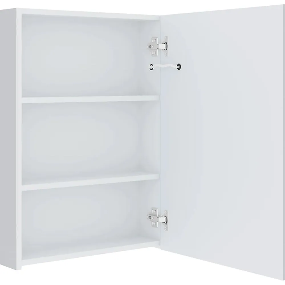 zmh Armoire de salle de bain à miroir LED 50x13x70 cm