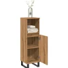 Meuble Wc|zmh Armoire de salle de bain chêne artisanal 30x30x100 cm