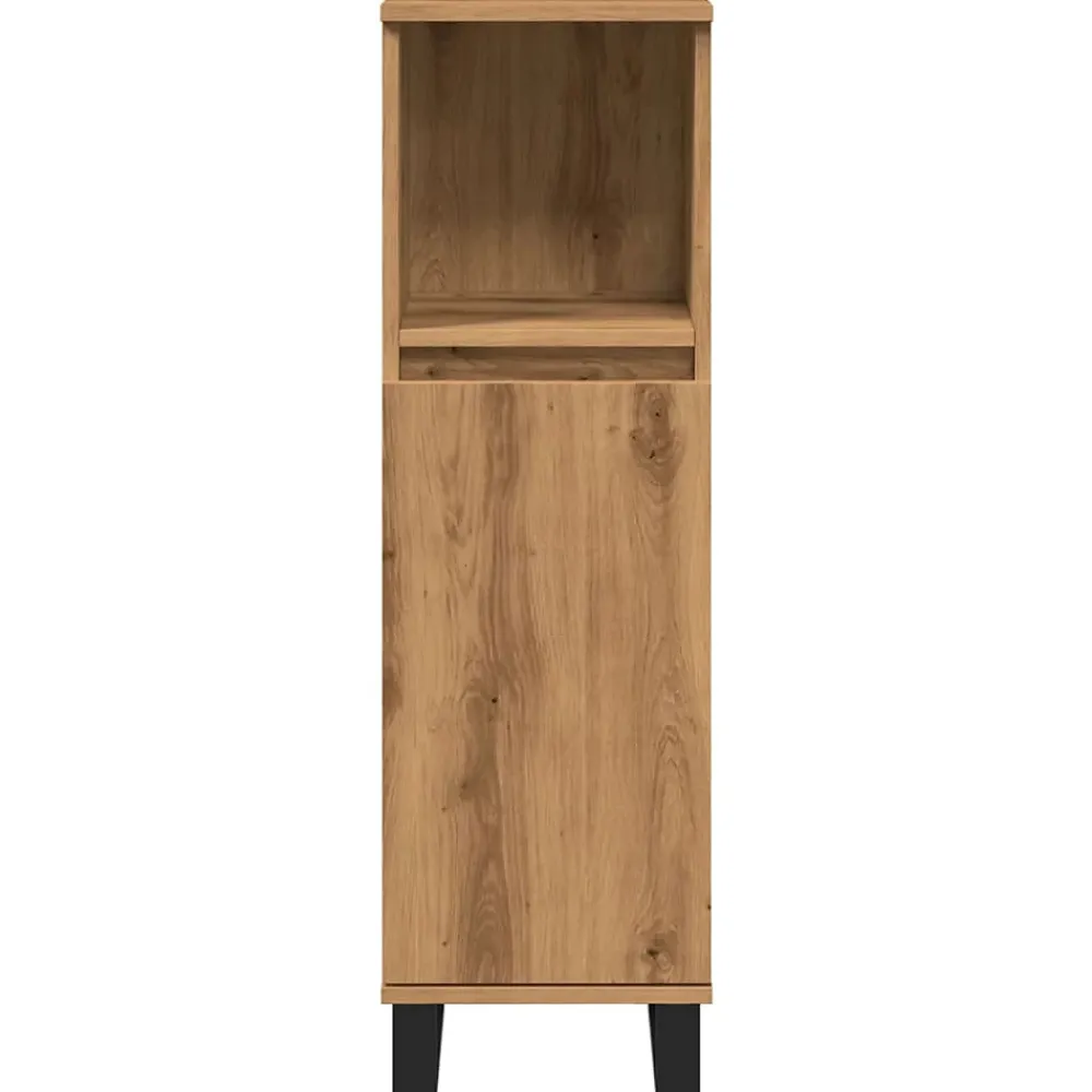 Meuble Wc|zmh Armoire de salle de bain chêne artisanal 30x30x100 cm