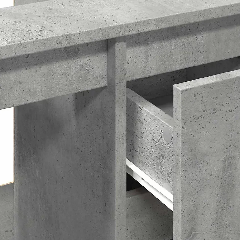 zmh Armoire d'évier gris béton 65x33x60 cm bois d'ingénierie
