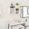 zmh Armoire murale de bain blanc 60x25x30 cm bois d'ingénierie