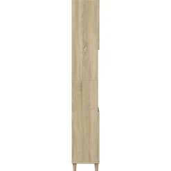 zmh Armoire salle de bain chêne sonoma 30x30x190 cm