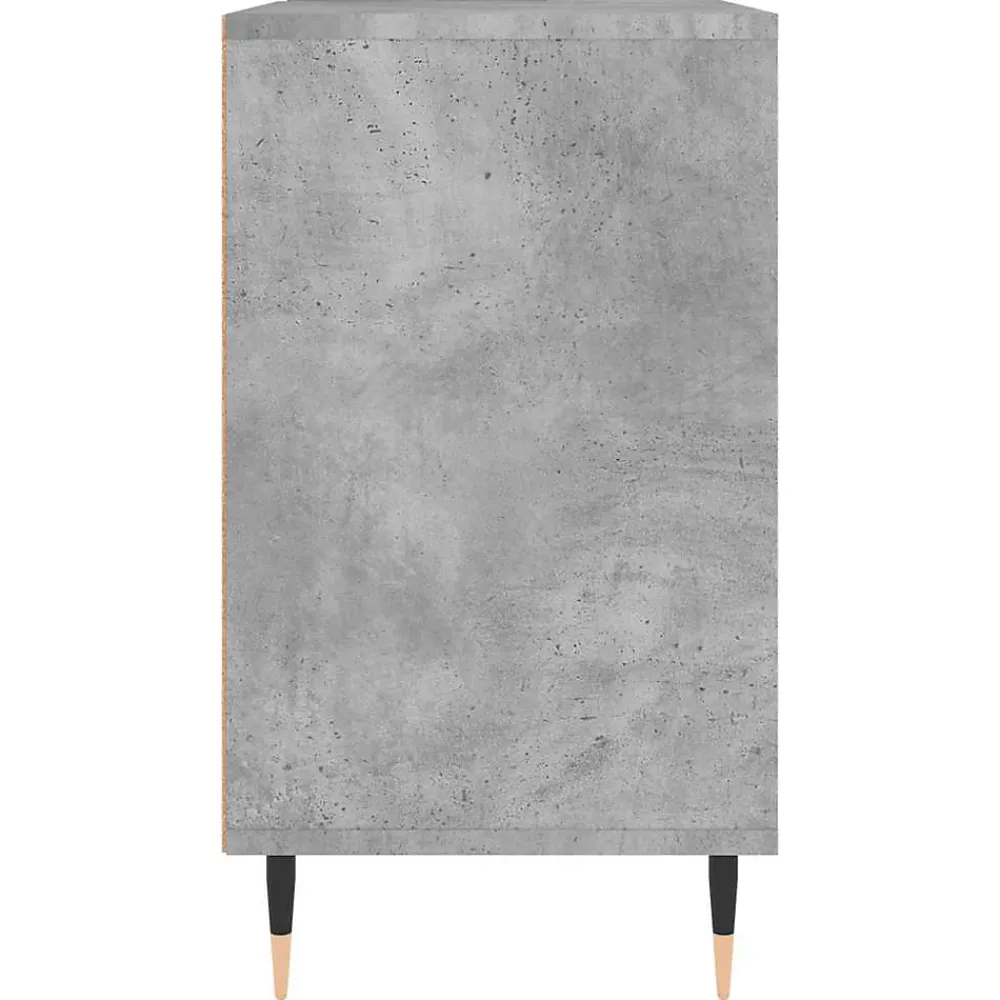 zmh Armoire salle de bain gris béton 80x33x60cm bois d'ingénierie